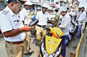 New rules Cap less fines Traffic police strike fear in 2 wheeler riders